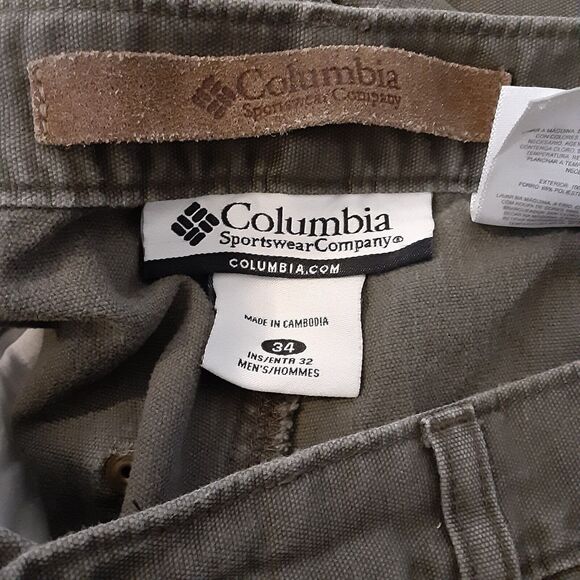 Columbia River Lodge Outdoor Hunting Utility Pants Men's 34x32 Green - Picture 4 of 12